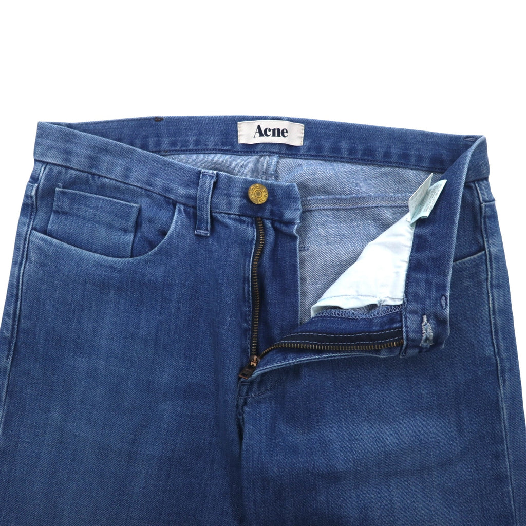 Acne Stretch Skinny Denim Pants, Medium, Indigo, Blue, Cotton, Made in Turkey