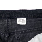 Levi's Made in Canada Euro Levi's Black Denim Pants Tapered 34 Cotton Zipper Fly Orange Tab Button Back 212 50634 0319