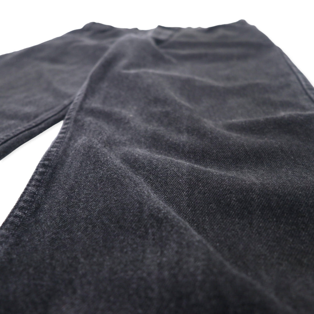 Levi's Made in Canada Euro Levi's Black Denim Pants Tapered 34 Cotton Zipper Fly Orange Tab Button Back 212 50634 0319