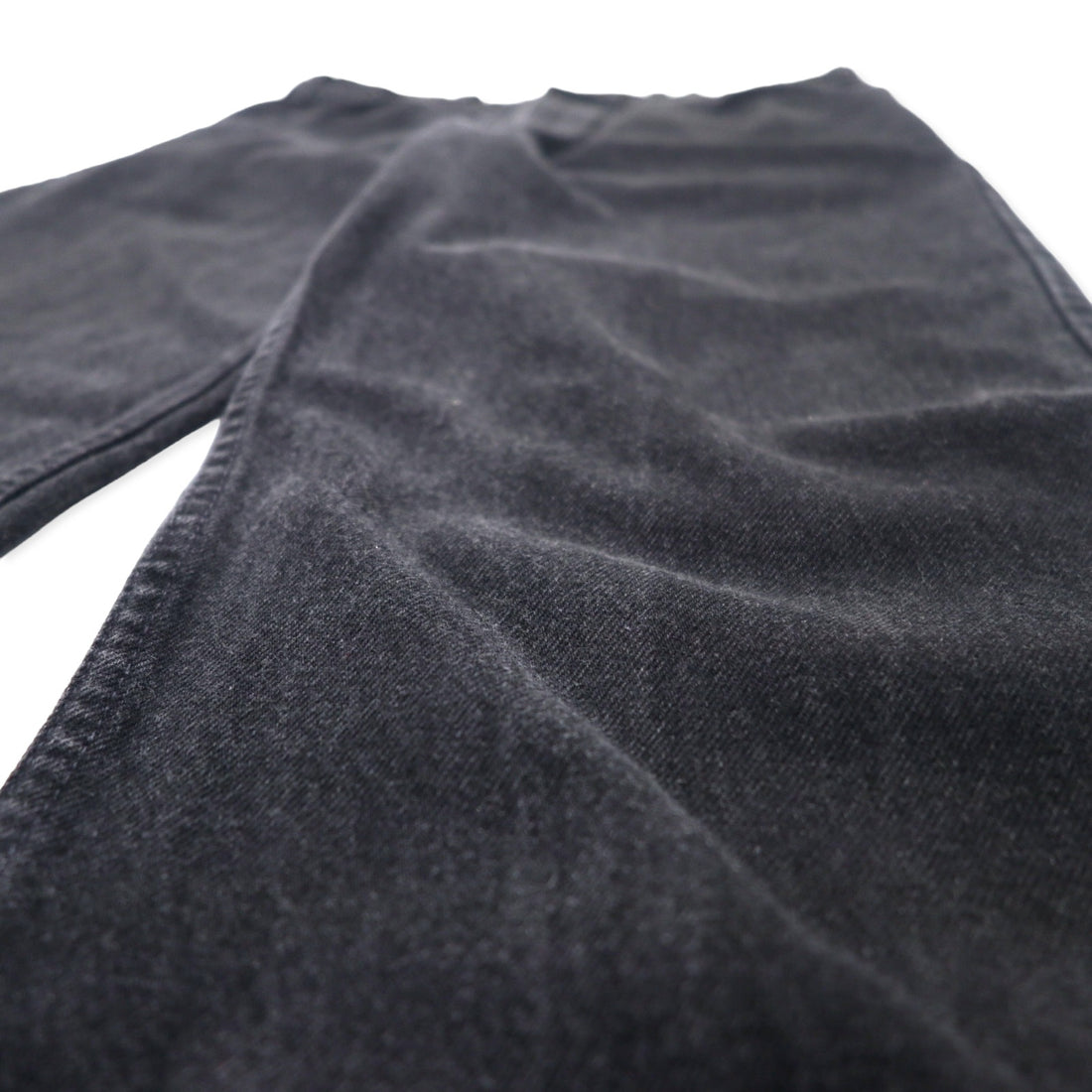 Levi's Made in Canada Euro Levi's Black Denim Pants Tapered 34 Cotton Zipper Fly Orange Tab Button Back 212 50634 0319