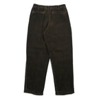 Eddie Bauer 90s Tucked Wide Corduroy Pants Size 33 Khaki Cotton Made in the Dominican Republic