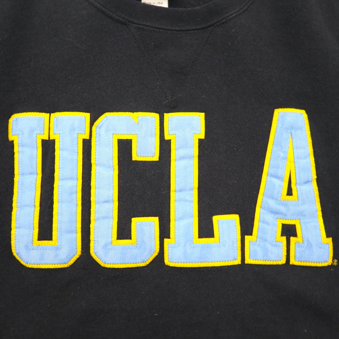 UCLA 90s USA Made College Sweatshirt M Black Cotton Patch GOLD Standard