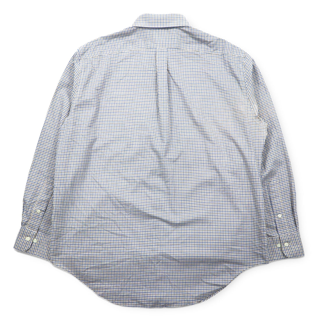 LAUREN RALPH LAUREN ボタンダウンシャツ XL ブルー コットン チェック CLASSIC FIT NON IRON
