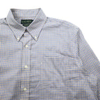 LAUREN RALPH LAUREN ボタンダウンシャツ XL ブルー コットン チェック CLASSIC FIT NON IRON