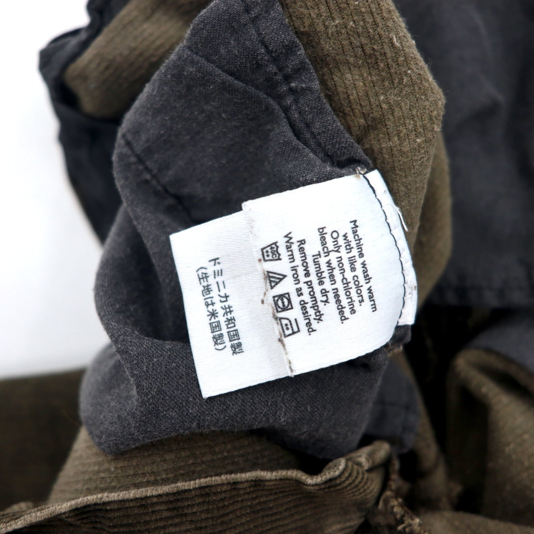 Eddie Bauer 90s Tucked Wide Corduroy Pants Size 33 Khaki Cotton Made in the Dominican Republic