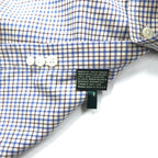 LAUREN RALPH LAUREN ボタンダウンシャツ XL ブルー コットン チェック CLASSIC FIT NON IRON