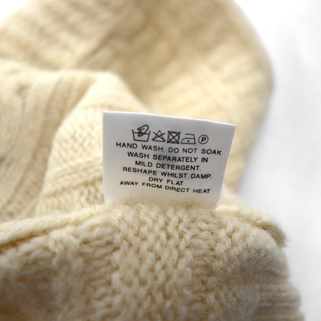 90s Ireland Vintage Fisherman Knit アイルランド製 90年代 フィッシャーマン アランニット セーター XL 生成り ウール ケーブル編み BLARNEY WOOLEN MILLS
