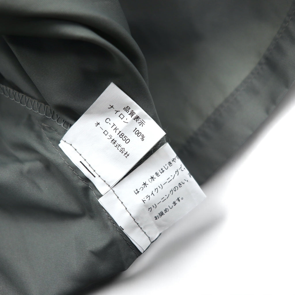 FILA 90s Long Anorak Parka SM Grey Nylon Water Repellent Half Zip Big Size