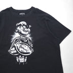 POPEYE Oversized T-Shirt, Size 2XL, Black, Character Cotton, Made in Honduras