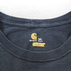 Carhartt Long Sleeve T-Shirt, 3XL, ORIGINAL FIT, Black, Cotton, Big Size