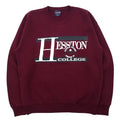 日本然リトテ-古着オンライン-JAN SPORT USA製 90年代 カレッジ プリント スウェット L ボルドー コットン HESSTON COLLEGE-JAN SPORT USA Made 90's College Print Sweatshirt L bordeaux Cotton HESSTON COLLEGE