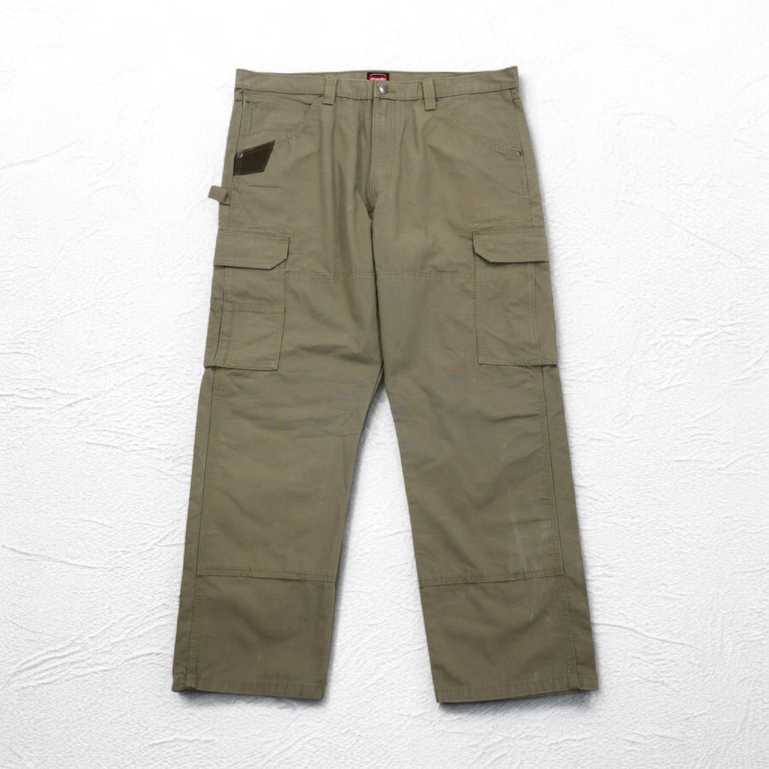 Wrangler WORKWEAR リップストップ カーゴパンツ XL カーキ コットン 10WMWR1BR
