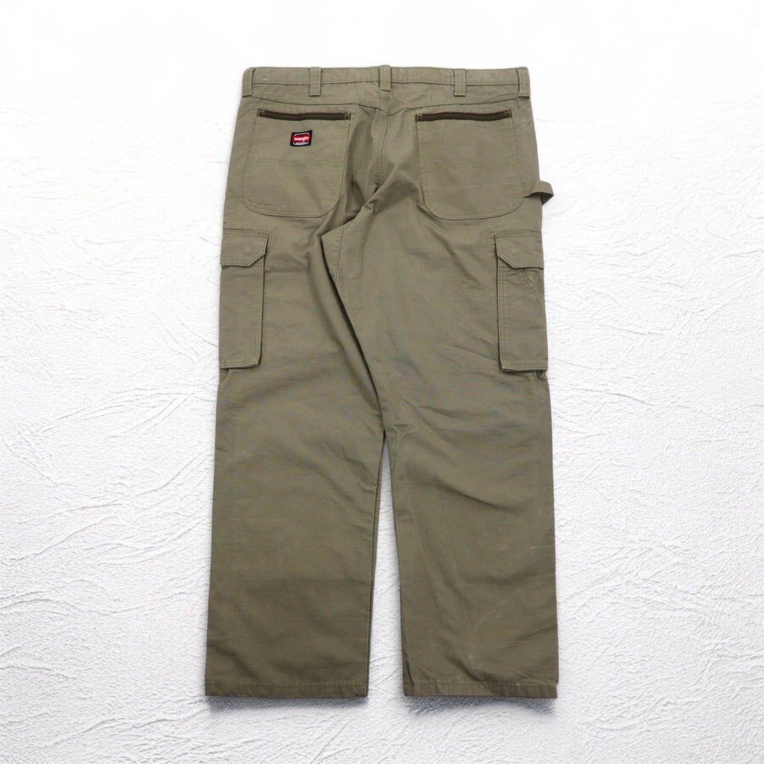 Wrangler WORKWEAR リップストップ カーゴパンツ XL カーキ コットン 10WMWR1BR