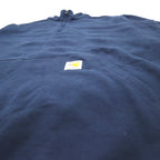 carhartt loose fit half zip sweatshirt M navy flame retardant cotton CAT3 Flame-Resistant Force Loose Fit Midweight Mock Neck Sweatshirt TS5028-FRM