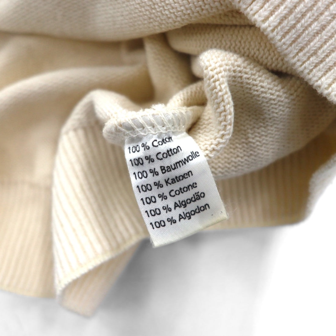 LACOSTE チルデン ニット ベスト L ホワイト コットン Vネック アーガイル柄