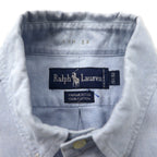 Ralph Lauren Oxford Button Down Shirt 15 1/2-32 Blue Cotton Small Pony Embroidery YARMOUTH
