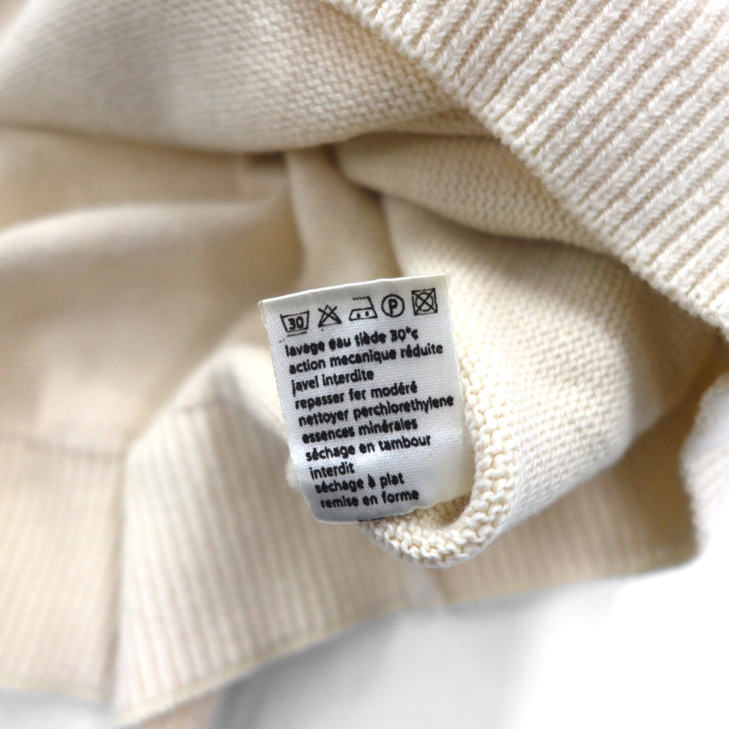 LACOSTE チルデン ニット ベスト L ホワイト コットン Vネック アーガイル柄