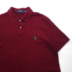 POLO RALPH LAUREN polo shirt, size L, burgundy cotton with small pony embroidery