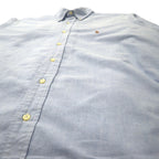 Ralph Lauren Oxford Button Down Shirt 15 1/2-32 Blue Cotton Small Pony Embroidery YARMOUTH