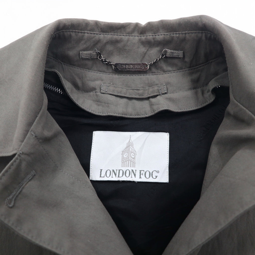 LONDON FOG Balmacaan Coat, XL, Grey, Polyester, Cotton, Removable Liner