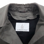 LONDON FOG Balmacaan Coat, XL, Grey, Polyester, Cotton, Removable Liner