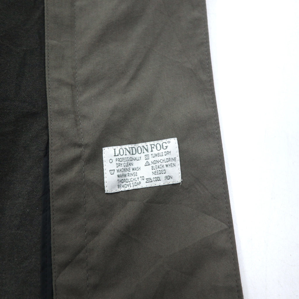 LONDON FOG Balmacaan Coat, XL, Grey, Polyester, Cotton, Removable Liner