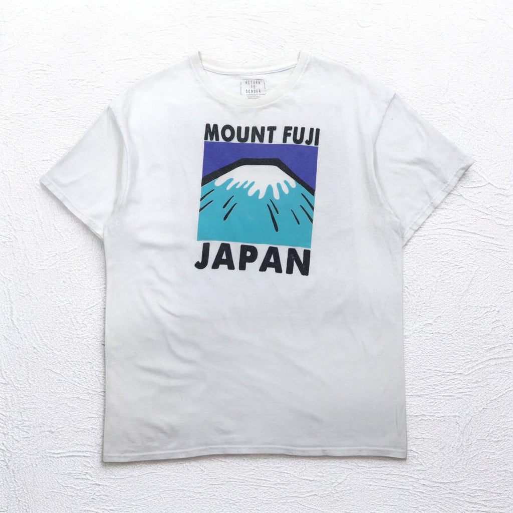 Vintage Remake T-shirt RETURN TO SENDER Double-sided Print L White MOUNT FUJI JAPAN Mount Fuji