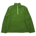 日本然リトテ-古着オンライン-Eddie Bauer ハーフジップ フリースジャケット L グリーン ポリエステル POLARTEC ワンポイントロゴ 刺繍-Eddie Bauer Half Zip Fleece Jacket L Green Polyester POLARTEC One Point Logo Embroidery