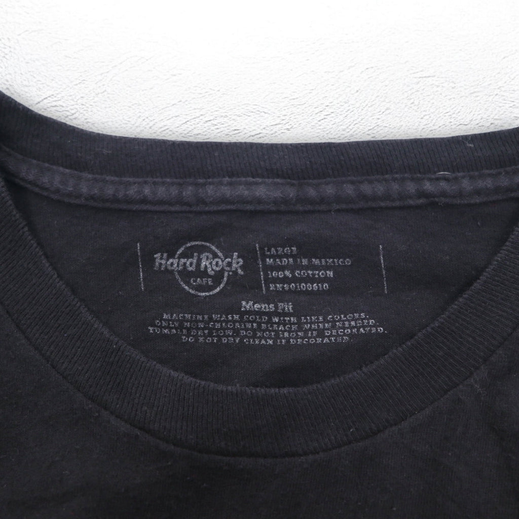 Hard Rock CAFE Logo Print T-Shirt L Black Cotton BALTIMORE Made in Mexico