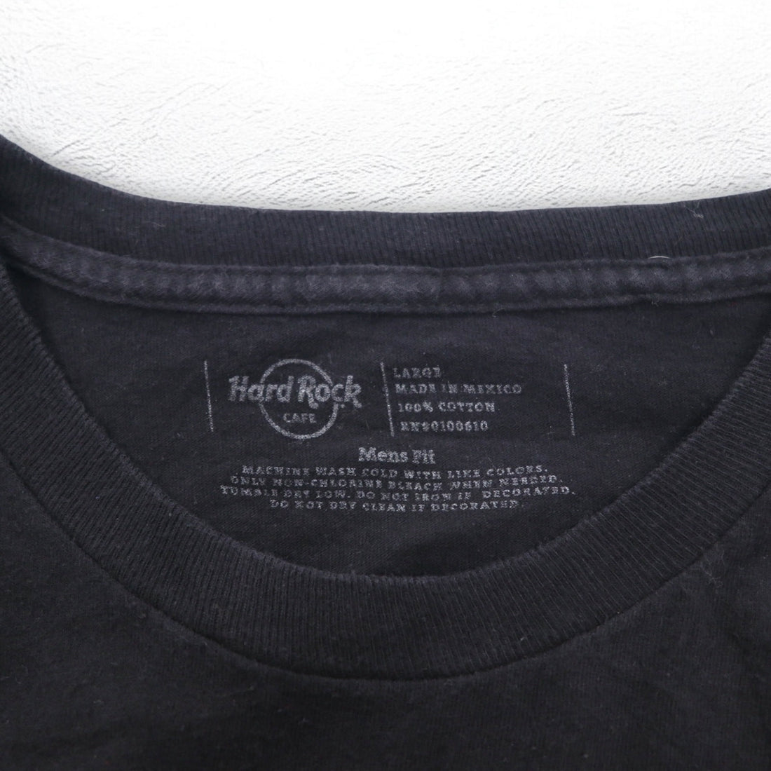 Hard Rock CAFE Logo Print T-Shirt L Black Cotton BALTIMORE Made in Mexico