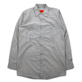 RED KAP Work Shirt, S, Grey, Polyester, Cotton, Front Pocket, Made in Honduras