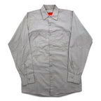 RED KAP Work Shirt, S, Grey, Polyester, Cotton, Front Pocket, Made in Honduras
