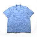 J.R.PALACIOS 80年代 オープンカラー キューバシャツ 開襟 ボックスシャツ 2XL ブルー ポリエステル コットン
