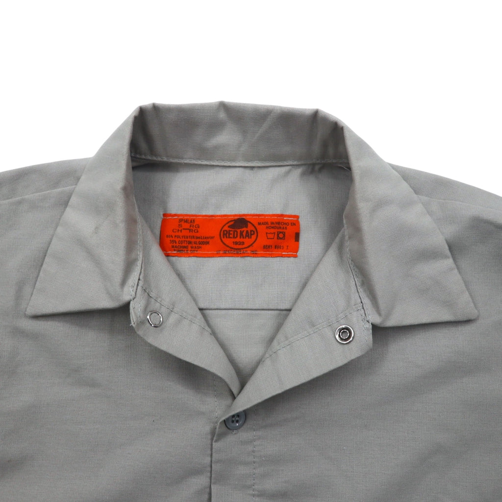 RED KAP Work Shirt, S, Grey, Polyester, Cotton, Front Pocket, Made in Honduras