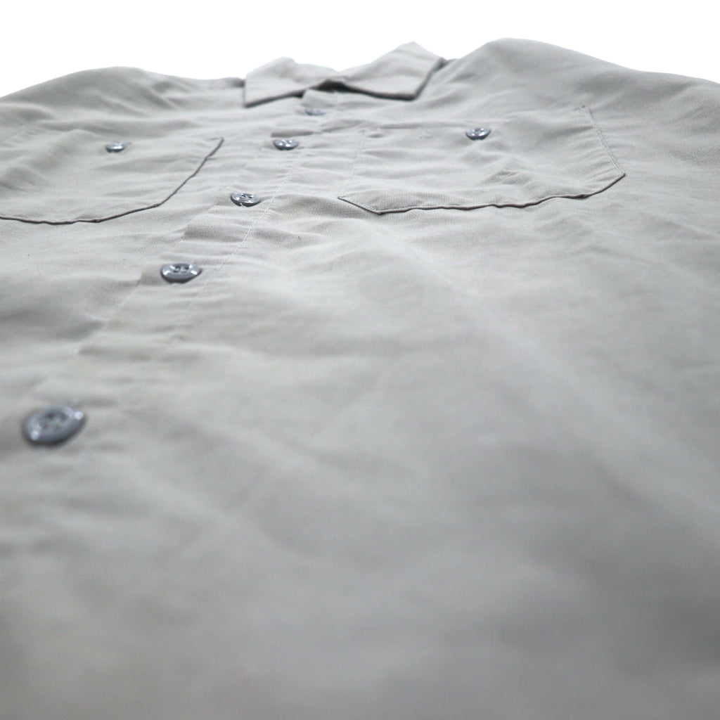 RED KAP Work Shirt, S, Grey, Polyester, Cotton, Front Pocket, Made in Honduras