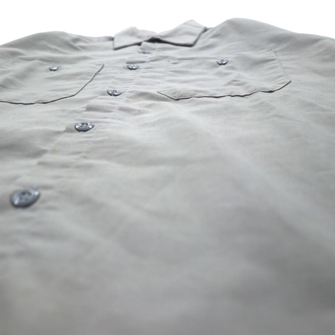 RED KAP Work Shirt, S, Grey, Polyester, Cotton, Front Pocket, Made in Honduras