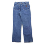 Carhartt Denim Pants Traditional Fit L Indigo Blue Cotton B180 DST Made in Mexico