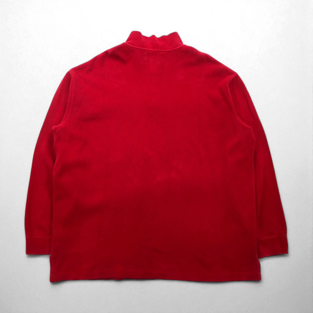 Polo Ralph Lauren 90s Half-Zip Sweatshirt, Size 2XL, Red, Small Pony Embroidery