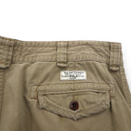 Polo by Ralph Lauren 90s Polo Chino Baggy Short Cargo Pants, Size XL, Beige Cotton, Below the Knee