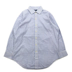 Polo by Ralph Lauren 90s REGENT Dress Shirt L White Blue Check Classic Fit