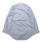 Polo by Ralph Lauren 90s REGENT Dress Shirt L White Blue Check Classic Fit