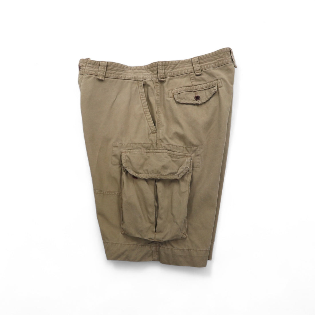 Polo by Ralph Lauren 90s Polo Chino Baggy Short Cargo Pants, Size XL, Beige Cotton, Below the Knee