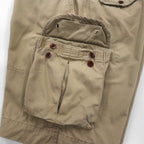 Polo by Ralph Lauren 90s Polo Chino Baggy Short Cargo Pants, Size XL, Beige Cotton, Below the Knee