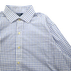 Polo by Ralph Lauren 90s REGENT Dress Shirt L White Blue Check Classic Fit