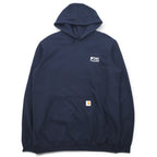 carhartt pullover hoodie L navy cotton fleece lining MIDWEIGHT PO HOODIE K121-472