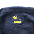carhartt pullover hoodie L navy cotton fleece lining MIDWEIGHT PO HOODIE K121-472