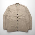 L.L.Bean 90年代 ニット カーディガン 2XL ベージュ コットン Vネック KU39