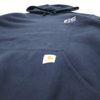 carhartt pullover hoodie L navy cotton fleece lining MIDWEIGHT PO HOODIE K121-472