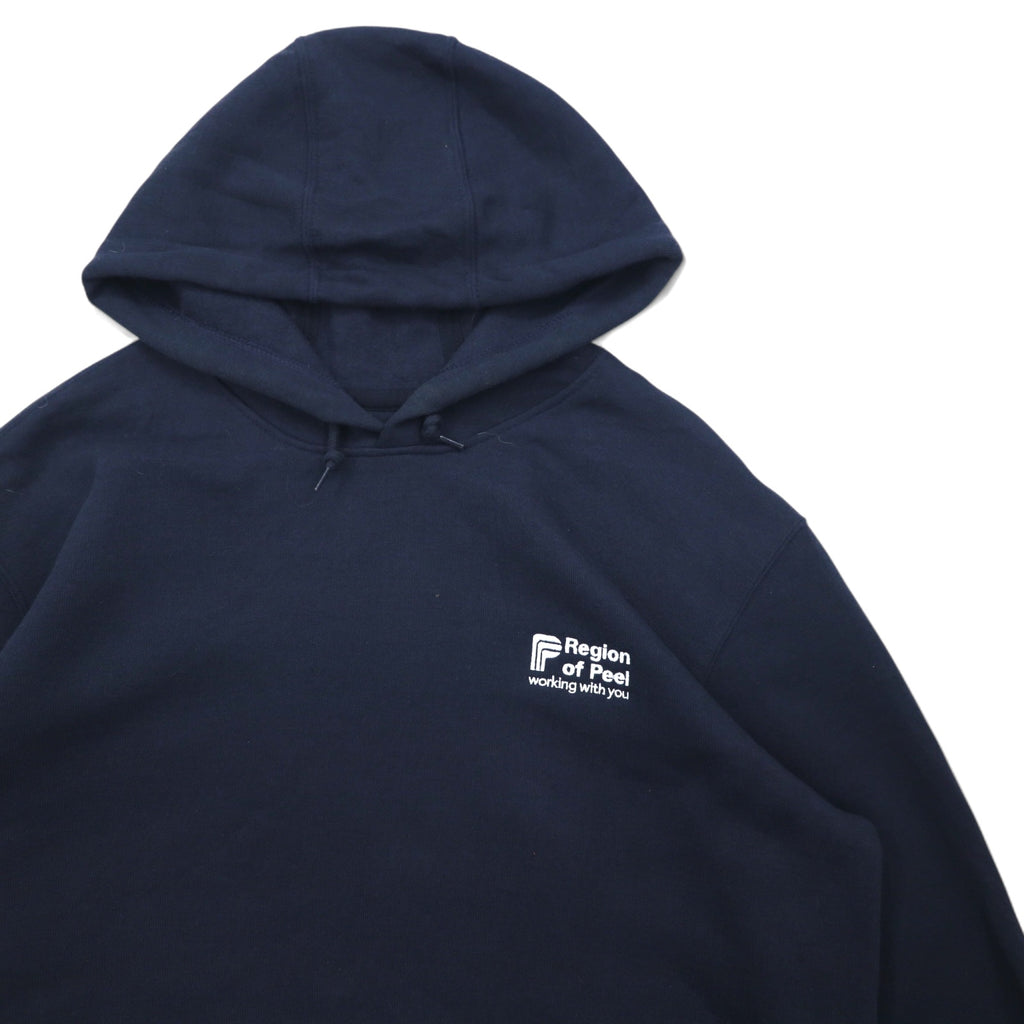 carhartt pullover hoodie L navy cotton fleece lining MIDWEIGHT PO HOODIE K121-472