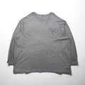 Polo Ralph Lauren ビッグサイズ 長袖Tシャツ ロンT 4XL グレー 胸ポケット スモールポニー刺繡